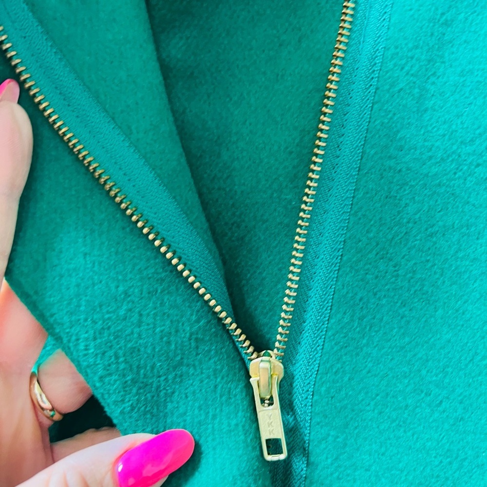 J. Crew Green Trench Coat Tailored Modern Cut - Picture 3 of 8